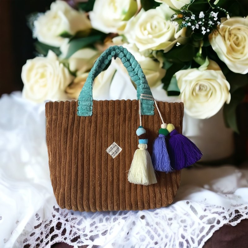 Carrying bag - 手提包/手提袋 - 棉．麻 卡其色