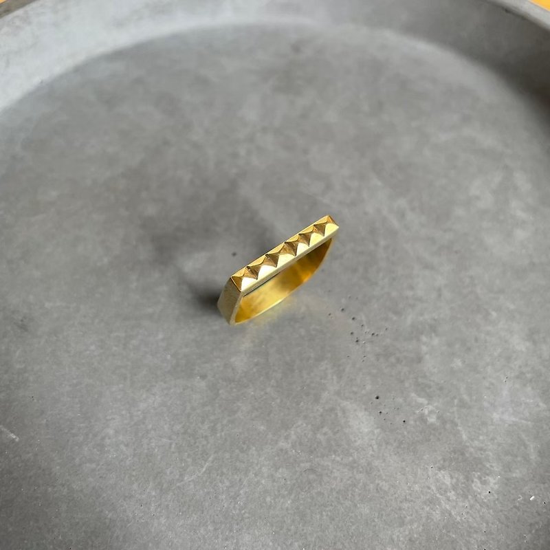 【Variety】D型黃銅造型戒指 -11 - 戒指 - 銅/黃銅 