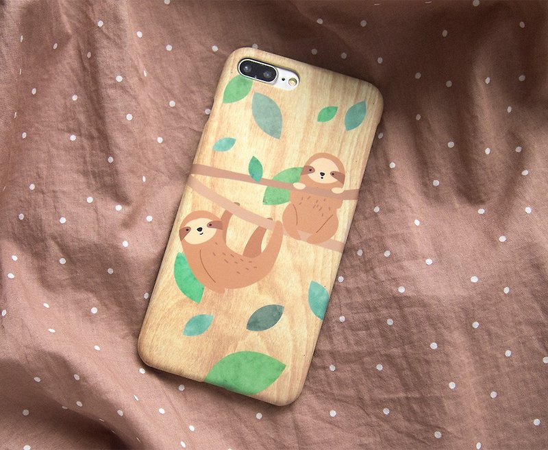 Lazy Sloths iPhone case 手機殼 เคสไอโฟนสลอธ - Phone Cases - Plastic Brown