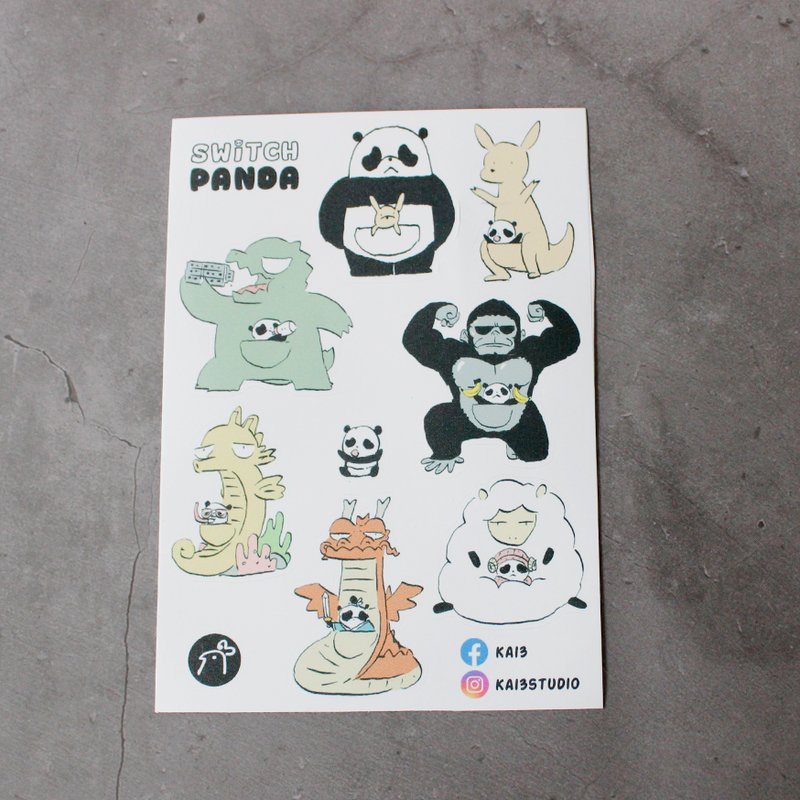 Sticker Switch panda Kangaroo Ver. - Stickers - Plastic 