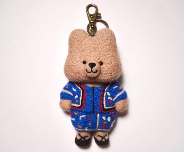 シンガポール航空 クマの羊毛フェルトキーホルダー - ショップ