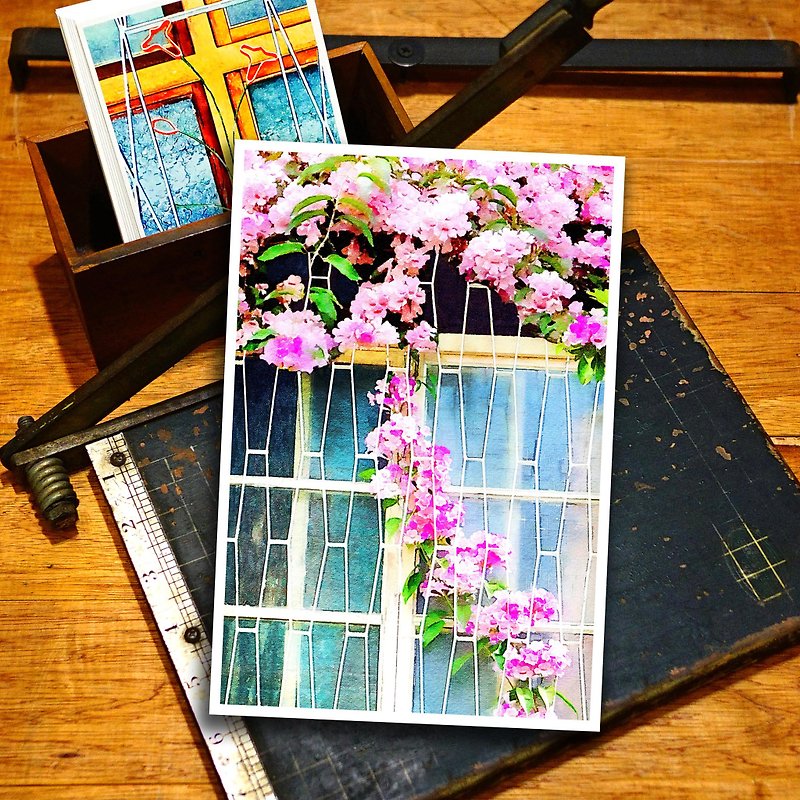 Old House Yan – Postcard from behind bars – 152 Kaohsiung / Purple Bell Vine - Cards & Postcards - Paper 