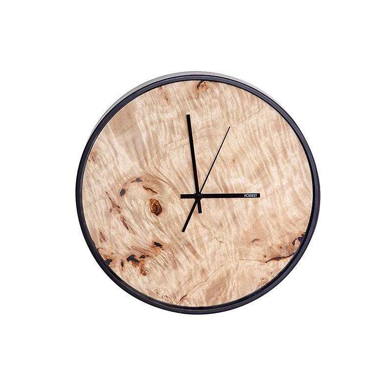 FORREST - Wood Clock木頭時鐘 - 時鐘/鬧鐘 - 其他材質 黑色