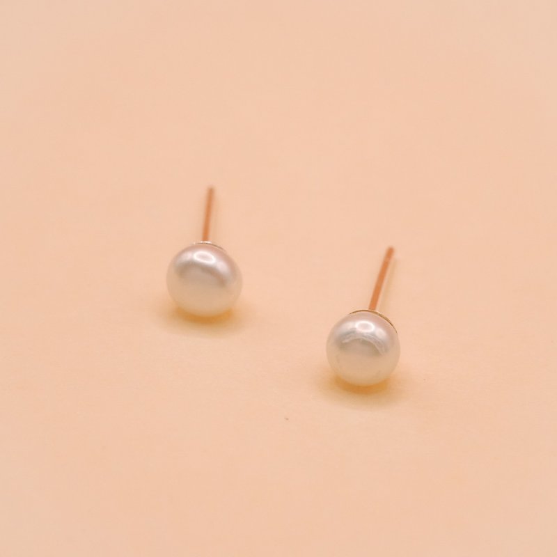 925 Sterling Silver Natural Mini Freshwater Pearl Earrings Studs Valentine's Day Gift - Earrings & Clip-ons - Pearl White