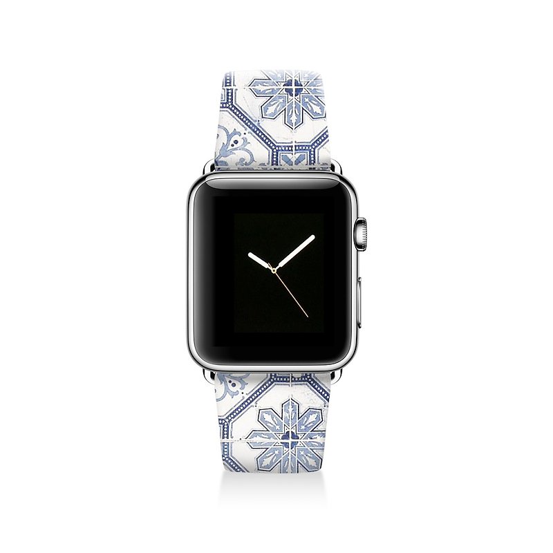 Floral Apple watch band, Decouart Apple watch strap S004 (including adapter) - นาฬิกาผู้หญิง - หนังแท้ หลากหลายสี