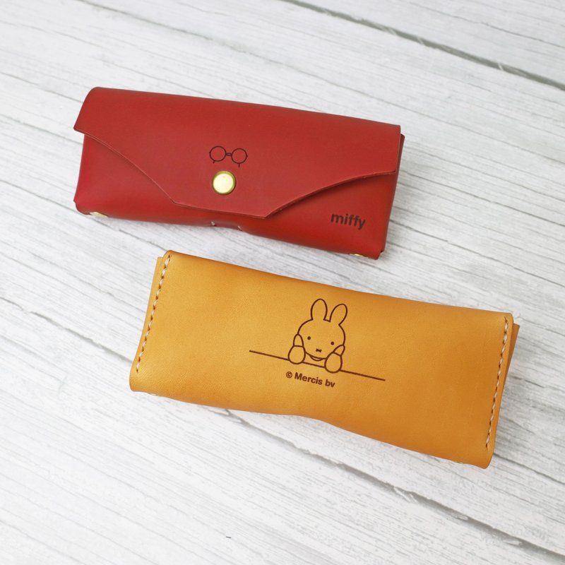 【70 Years of Miffy】米菲兔聯名－真皮眼鏡盒 Glasses Case - 眼鏡/鏡框 - 真皮 多色