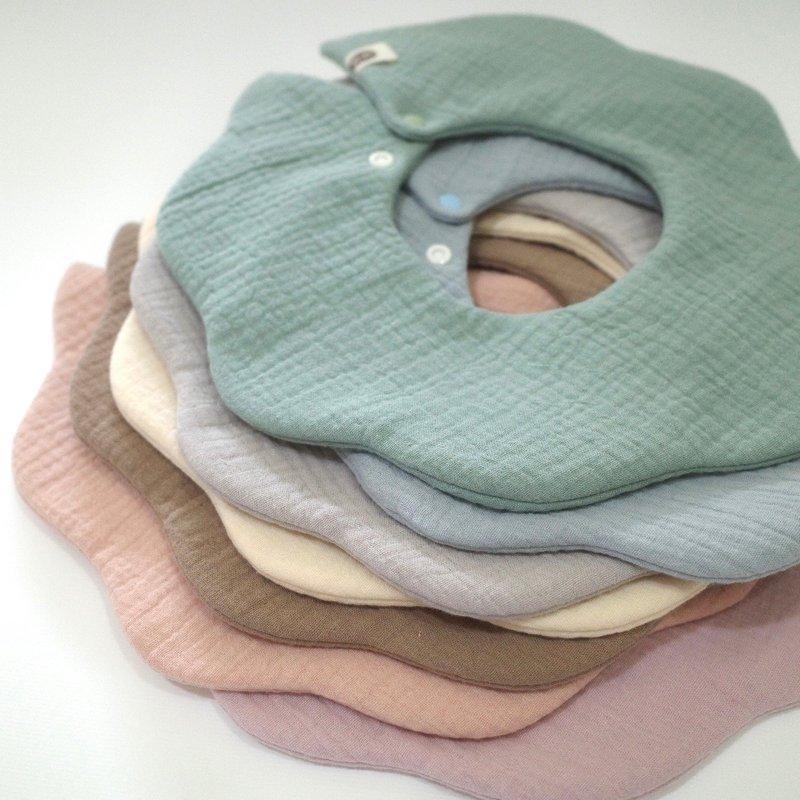 Morandi color 360 degree flower pocket - Bibs - Cotton & Hemp 