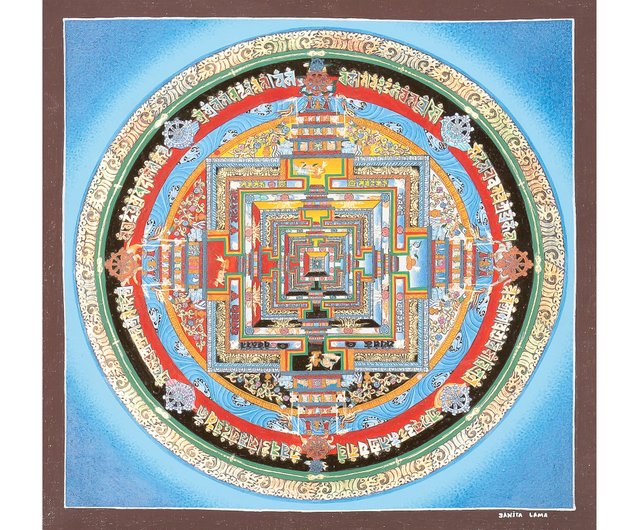 カーラチャクラ・マンダラ唐卡 ‐ 内的悟りを導く古代曼荼羅l