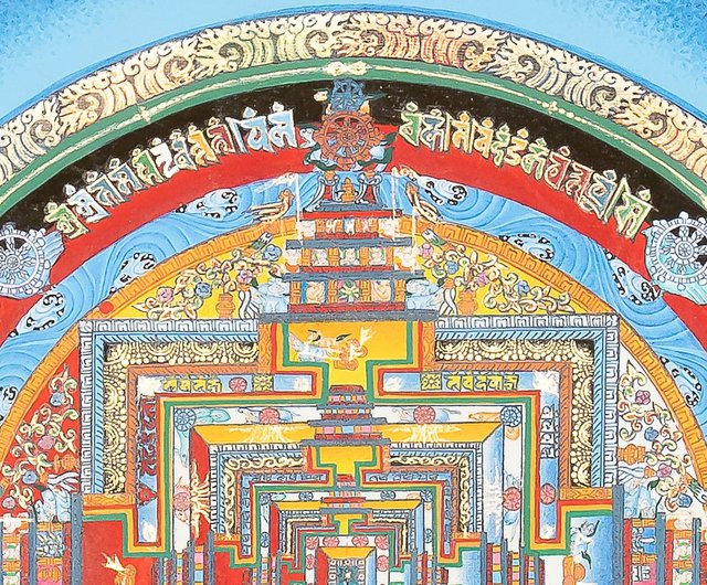カーラチャクラ・マンダラ唐卡 ‐ 内的悟りを導く古代曼荼羅l