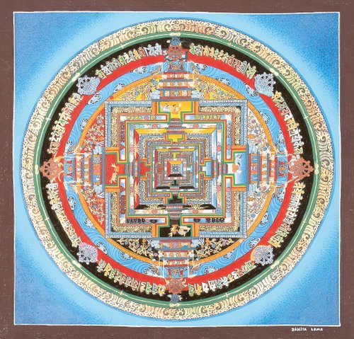 カーラチャクラ・マンダラ唐卡 ‐ 内的悟りを導く古代曼荼羅l