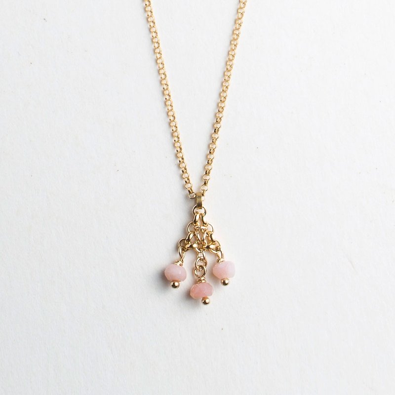 粉紅澳寶/魅力/關係加溫 Opal - 項鍊 - 寶石 粉紅色