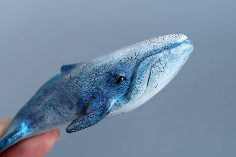 Fantasy humpback whale figurine - 裝飾/擺設  - 其他材質 藍色