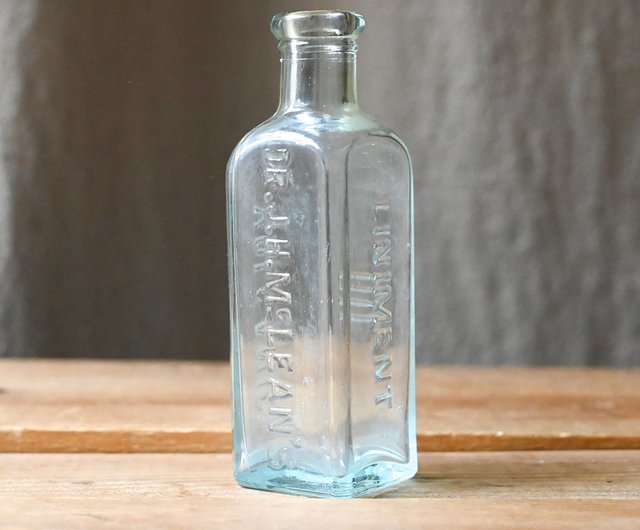 ヴィンテージ初期ガラス瓶・アンティーク、アメリカンガラス瓶、古い