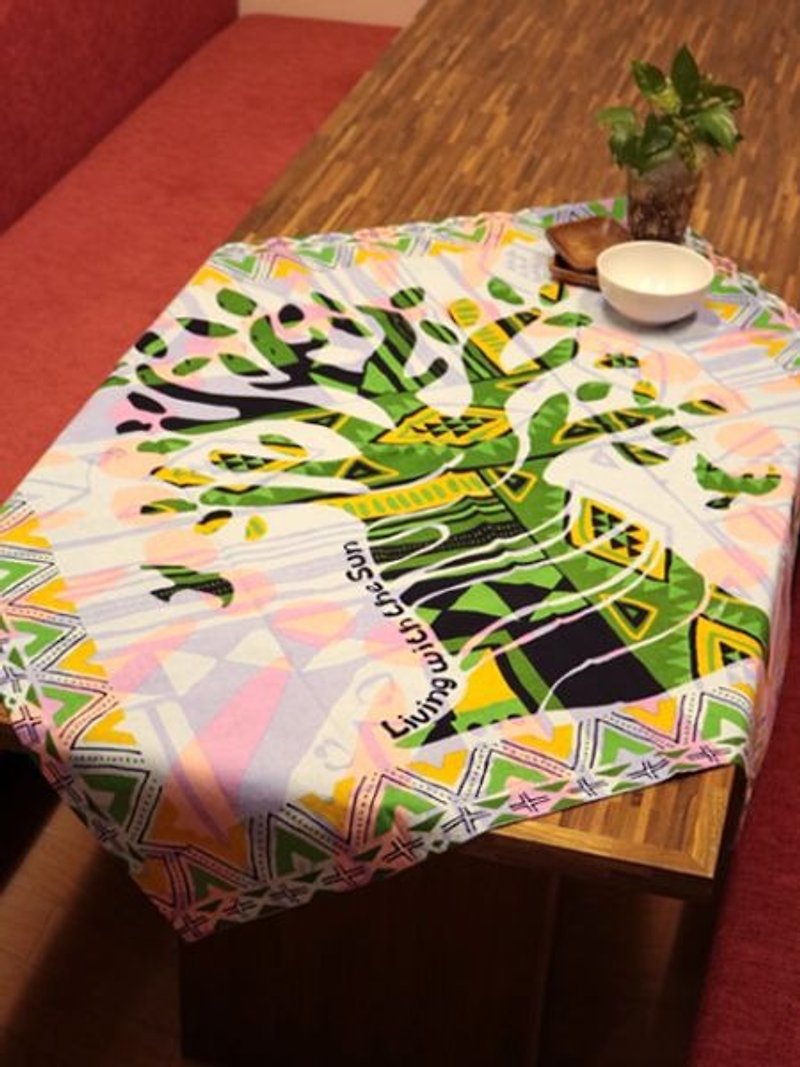  預購中  非洲圖騰樹木桌布 ISAP7608 - 裝飾/擺設  - 棉．麻 多色