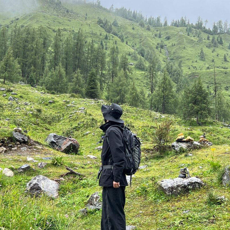 【登山必備】探險防風防曬 登山戶外遮陽帽定製 送朋友禮物 - 帽子 - 棉．麻 黑色