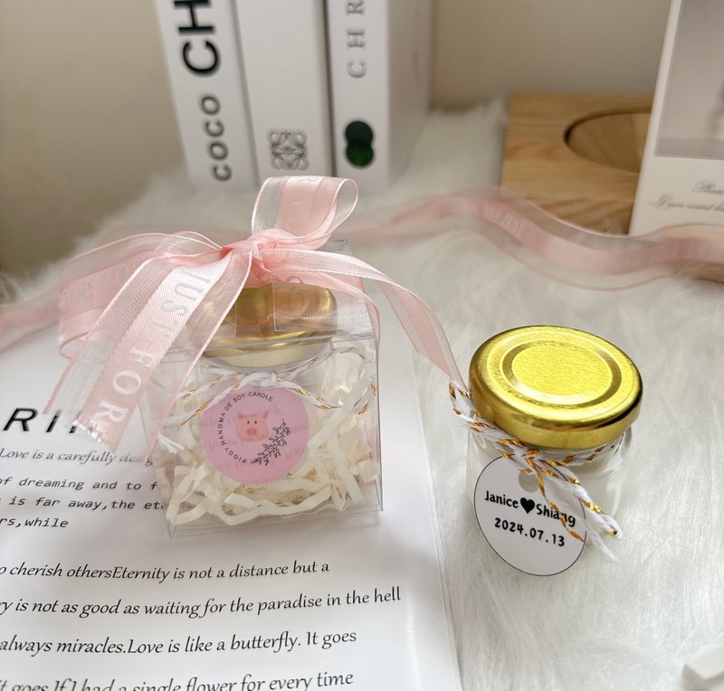 Wedding favors - honey flower candle cup scented candle - เทียน/เชิงเทียน - ขี้ผึ้ง 