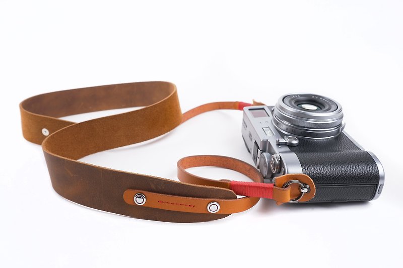 【Martin Duke】Hand Made and Winding Leather Strap - Camera Straps & Stands - Genuine Leather Brown