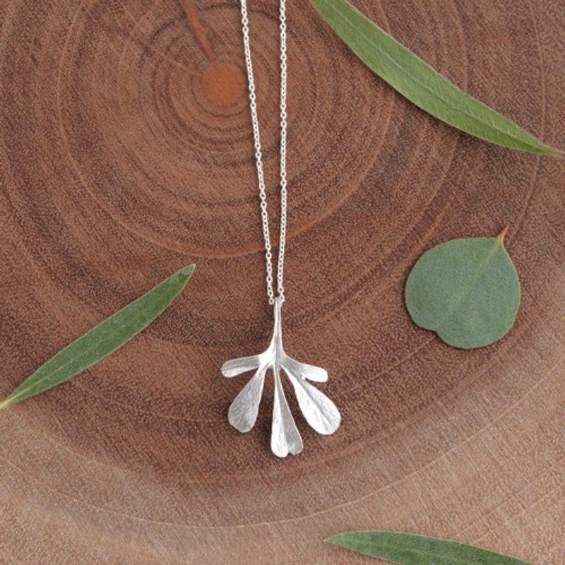 Rue leaf necklace [P100SV] - สร้อยคอ - โลหะ 