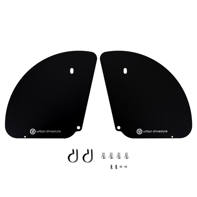 UD rear seat protective shield (plain/customized) / 2 pieces - จักรยาน - โลหะ สีดำ