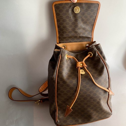 Medieval Celine│Brown Backpack│Rucksack│Genuine Leather│Made in Italy│ Backpack - Shop pickypiggy-vintage Backpacks - Pinkoi