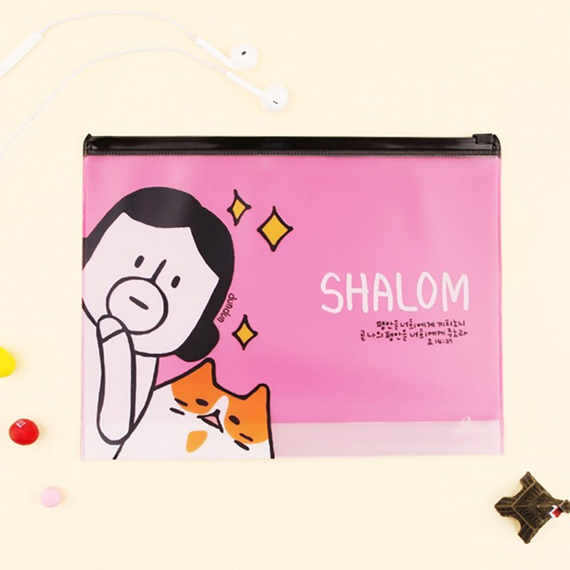 Hello DunDun 哈囉登登系列 L號PVC收納包01.Peace - 化妝包/收納袋 - 塑膠 