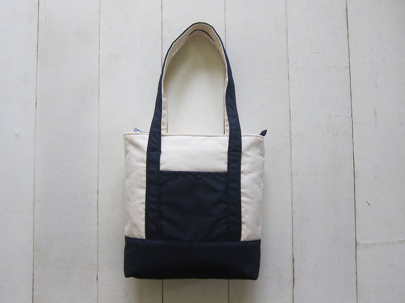 classic Collection-A4 size (Navy + Beige) - Messenger Bags & Sling Bags - Other Materials Blue