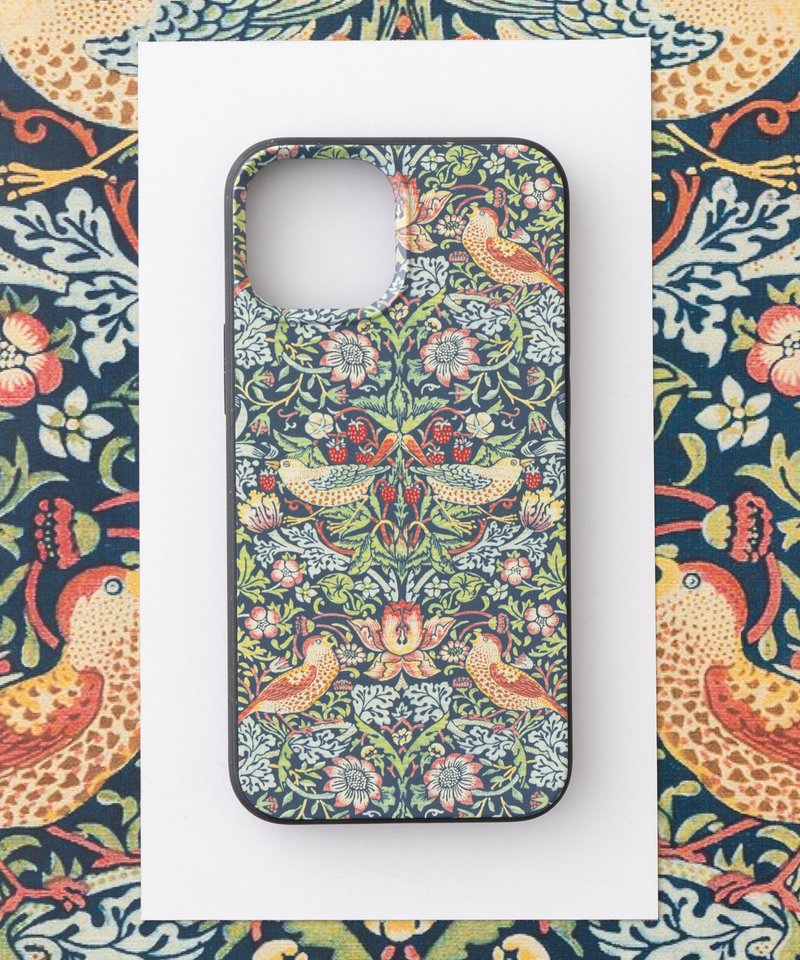 威廉莫里斯設計iPhone13mini PBAT生物可分解環保手機殼 草莓小偷 - 手機殼/手機套 - 環保材質 多色