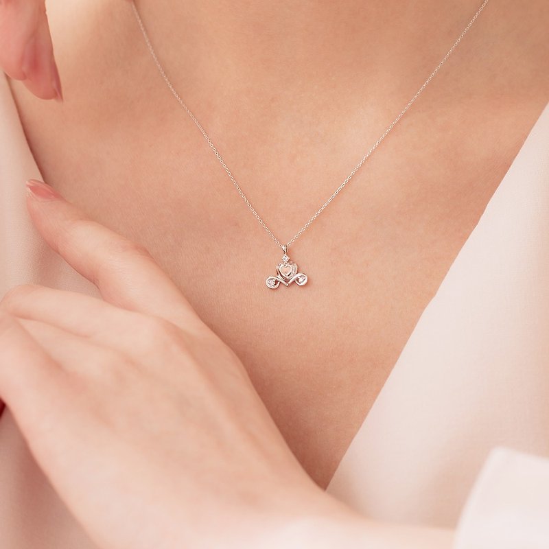 Jinghua Diamond Disney Princess Cinderella Carriage Diamond Necklace - Necklaces - Diamond 
