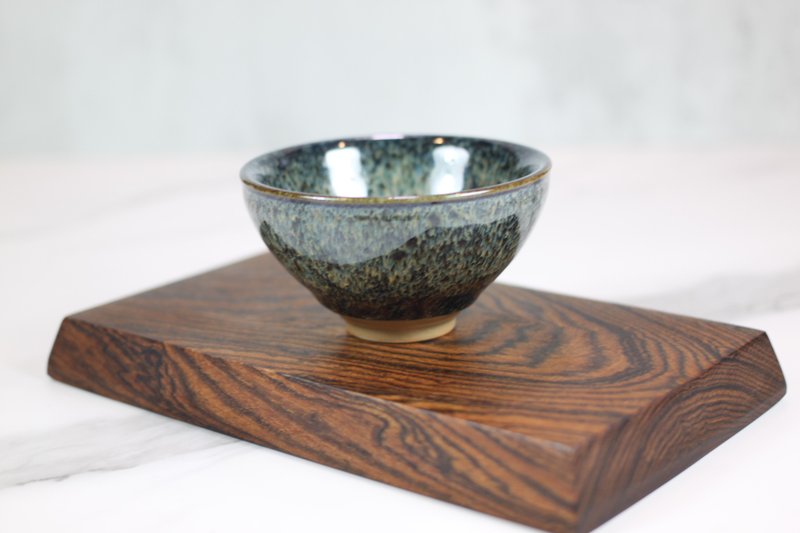 【Valentine's Day Gift】Forest Tianmu glaze teacup tea bowl Yingge pottery master Ye Minxiang works - ถ้วย - เครื่องลายคราม 