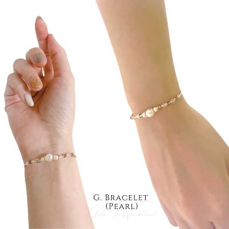 G. Bracelet珍珠橡筋手環 - 手鍊/手鐲 - 其他材質 多色