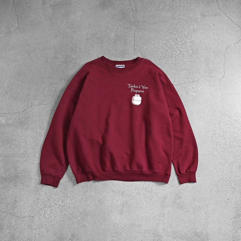 Vintage 大學Tee / 大學踢、古著大學T、大學t、衛衣、古著上衣 - 男 T 恤 - 棉．麻 紅色