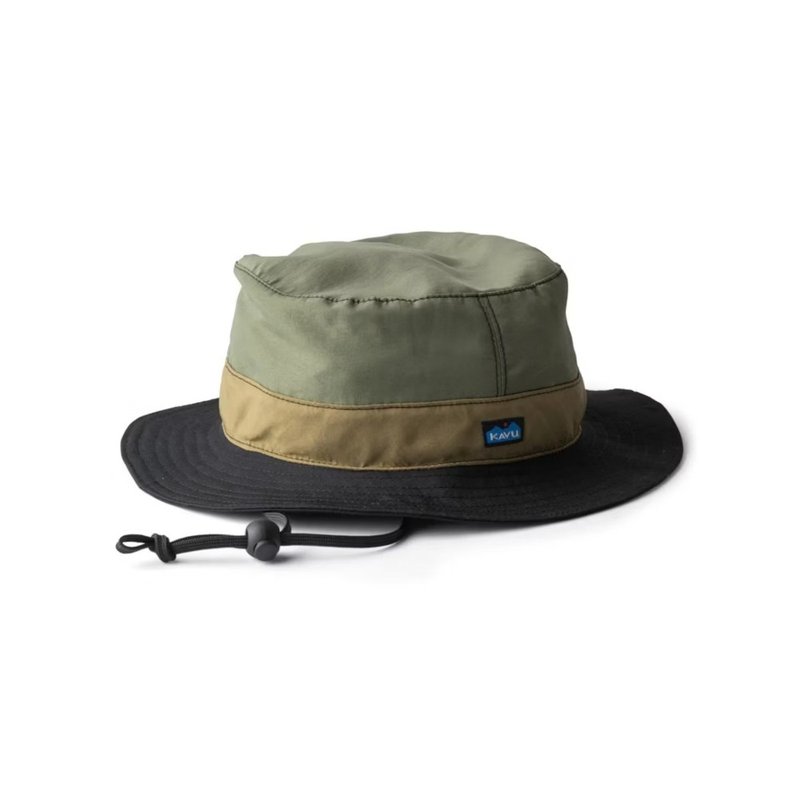 【KAVU】Synthetic Strap Bucket 經典休閒漁夫帽 拼接木料 #105 - 帽子 - 聚酯纖維 多色