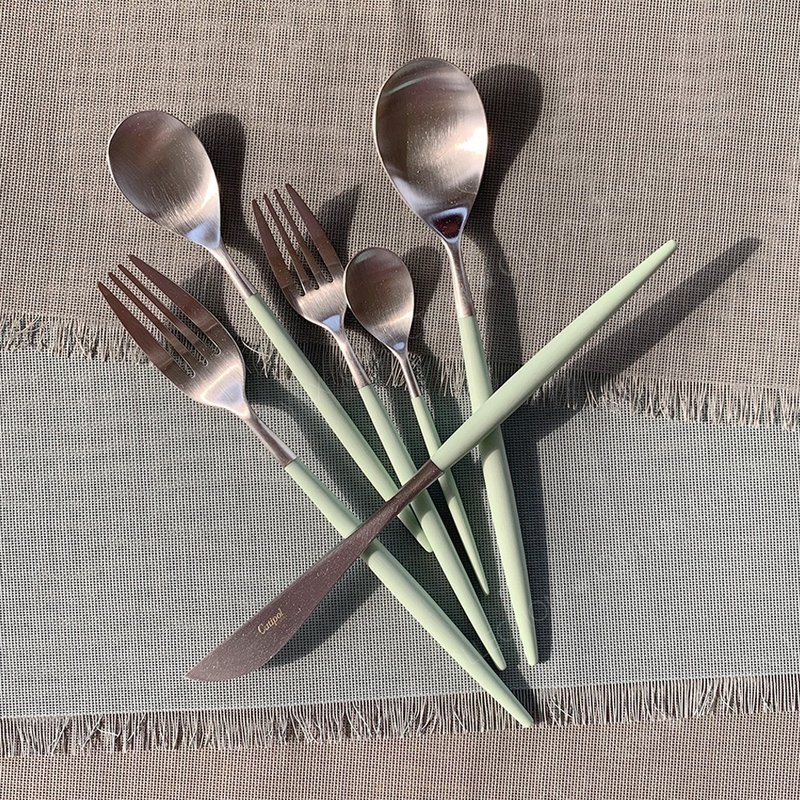MIO CELADON MATTE CUTLERY (SINGLE) - ช้อนส้อม - สแตนเลส สีเขียว
