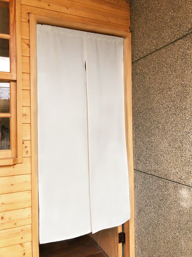 Organic Cotton Original Japanese Long Door Curtain Organic Cotton - ม่านและป้ายประตู - ผ้าฝ้าย/ผ้าลินิน ขาว