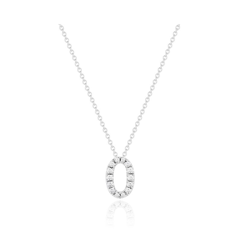 0-Number Necklace | 14K Gold Real Diamond Necklace - Necklaces - Diamond 