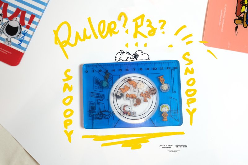 【Pinkoi x SNOOPY】SNOOPY RULER -史努比趣味彈跳尺 太空船 - 其他 - 壓克力 藍色