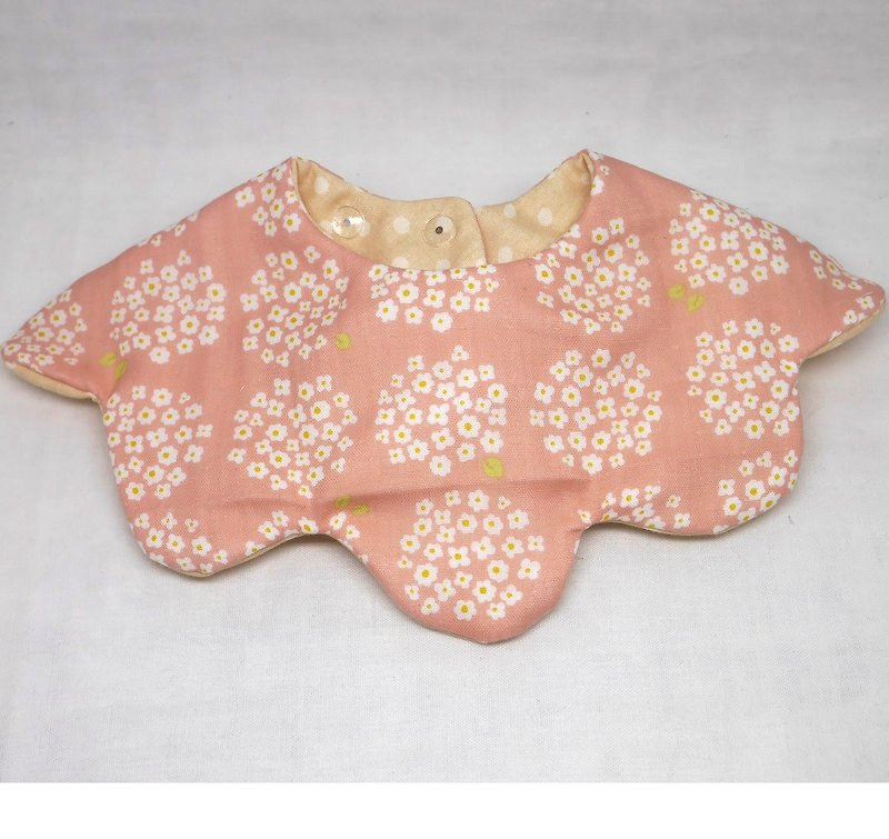 Japanese Handmade 8-layer-gauze 360 circle bib/flower type - ผ้ากันเปื้อน - ผ้าฝ้าย/ผ้าลินิน สึชมพู