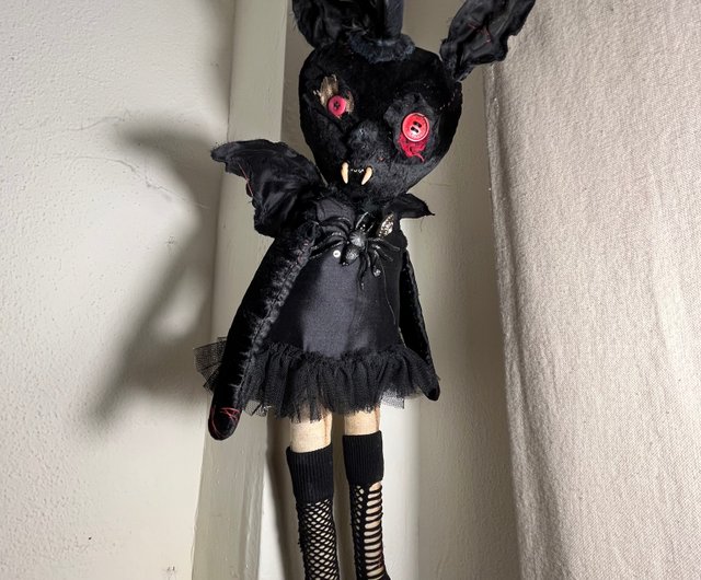 最終値下げ アートドール 作家様 コウモリ ぬいぐるみ 作家ベア ガブくんぬいぐるみ アートドール ハンドメイド作品 幻獣 ガブ