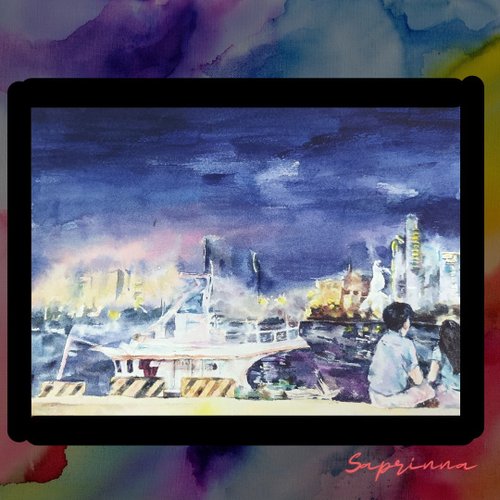 風景 水彩画 額装済み 19*26 cmから始まるカスタマイズされた水彩風景画/お土産ギフト