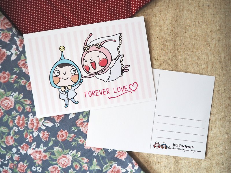 Forever Love Postcard - การ์ด/โปสการ์ด - กระดาษ หลากหลายสี