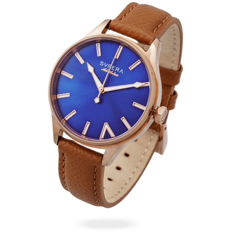 Starry New Series ─ Blue Night/ Rose Gold| French Leather Strap & Metal Woven Strap - Women's Watches - Stainless Steel 