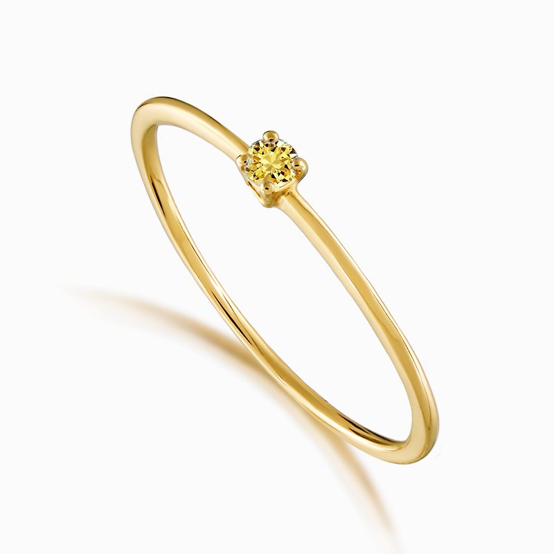 FRANKNESS 18K Gold Katherine 5-point Yellow Diamond Ring Classic Shining - General Rings - Precious Metals Multicolor