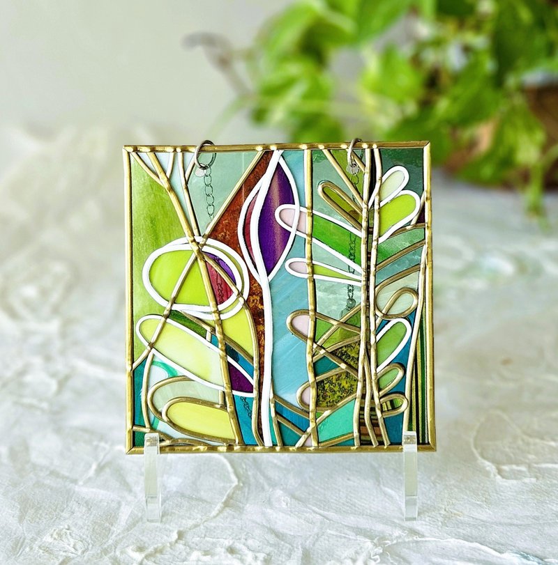 新作　One Earth Harmony -緑風のめぐり　オーナメントスクエア - 壁貼/牆壁裝飾 - 琉璃 多色