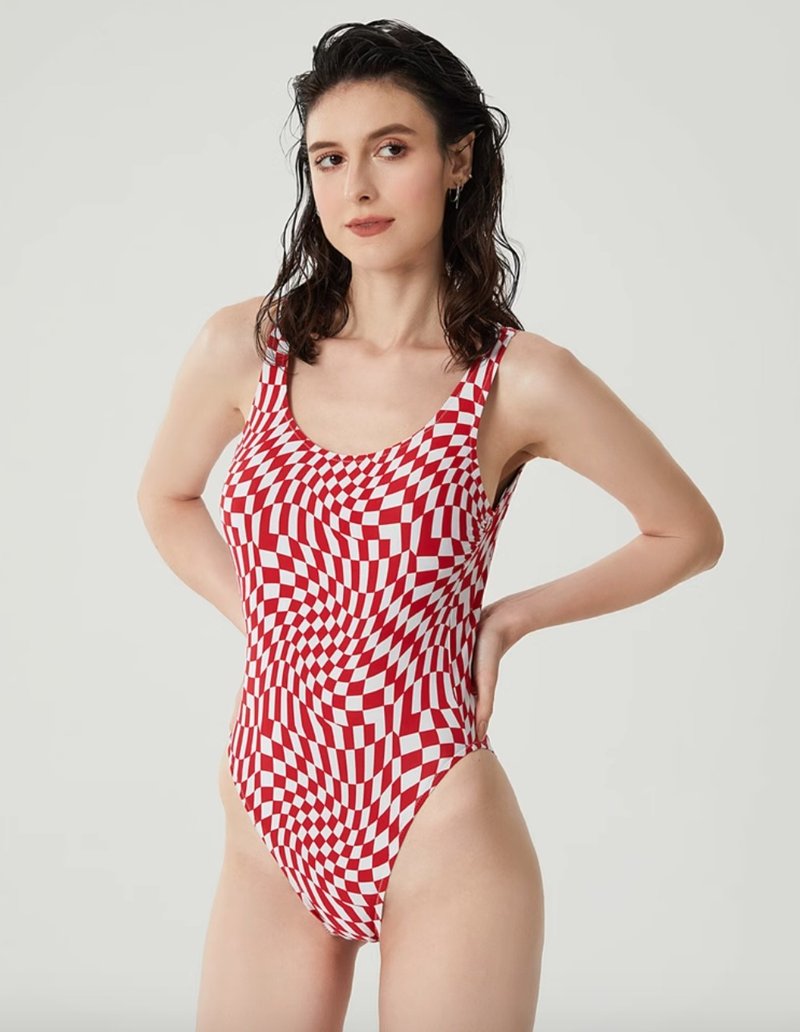 French retro backless triangle one-piece swimsuit - ชุดว่ายน้ำผู้หญิง - วัสดุอื่นๆ หลากหลายสี