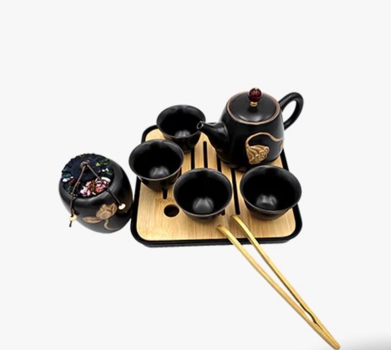 日式黑陶茶具套裝 - 其他家具 - 陶 黑色