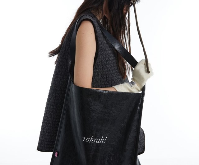 限定価格セール！ ブラック rahrah バッグ かばん 5色のコントラスト刺繍糸 バッグ