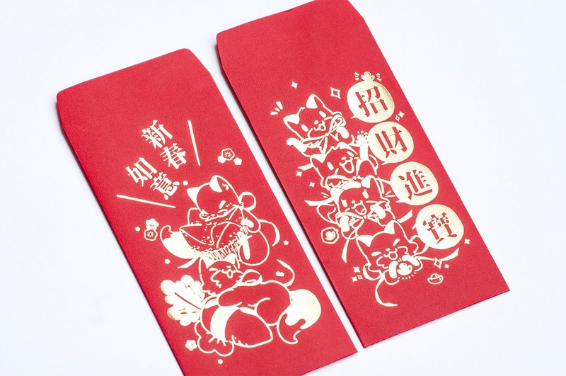 │新春招財│燙金紅包袋　6入 - 紅包袋/春聯 - 紙 紅色