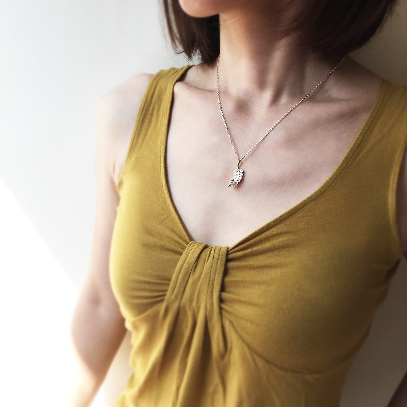 wheat a necklace | mittag jewelry | handmade and made in Taiwan - สร้อยคอ - เงิน สีเงิน