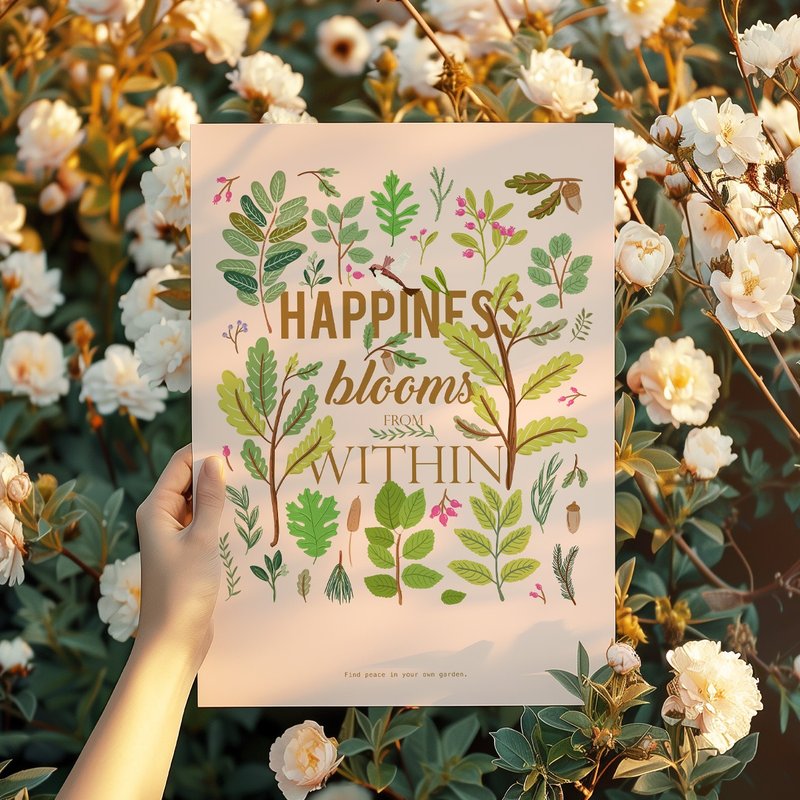 Happiness Woods - 幸福之森海報 掛畫 居家布置 - 電子似顏繪/繪畫/插畫 - 其他材質 