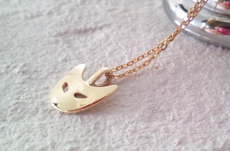 ☆猫フェイス☆　K10ゴールド　Pendant - 項鍊 - 其他金屬 